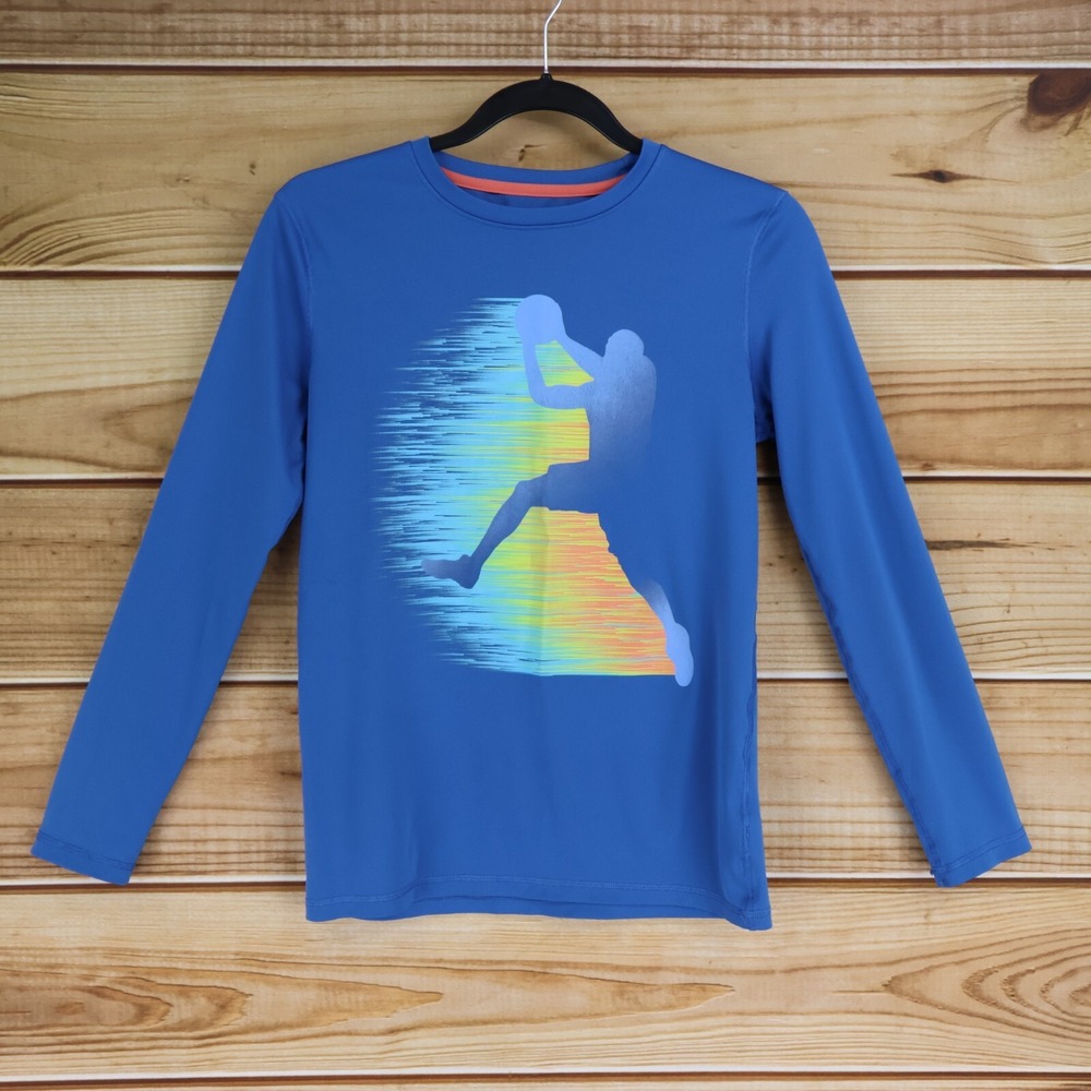 All In Motion Active T-shirt Boys‎ Size L Blus Polyester Blend Long Sleeve